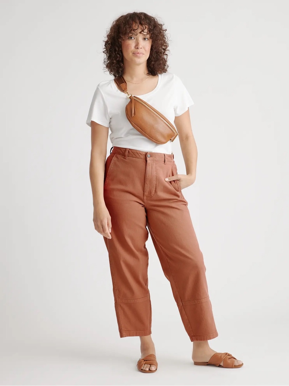 Organic Stretch Cotton Twill Barrel Pants size 12